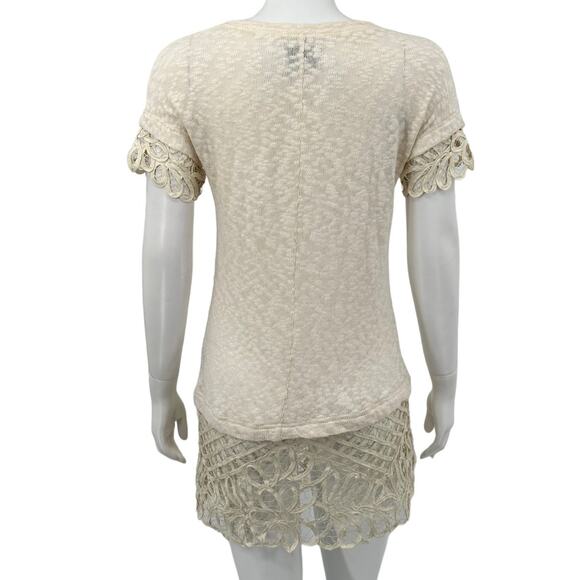 Saturday Sunday Anthropologie Top Women XS Spalliera Lace Trim Tunic Cotton Boho - Picture 5 of 9